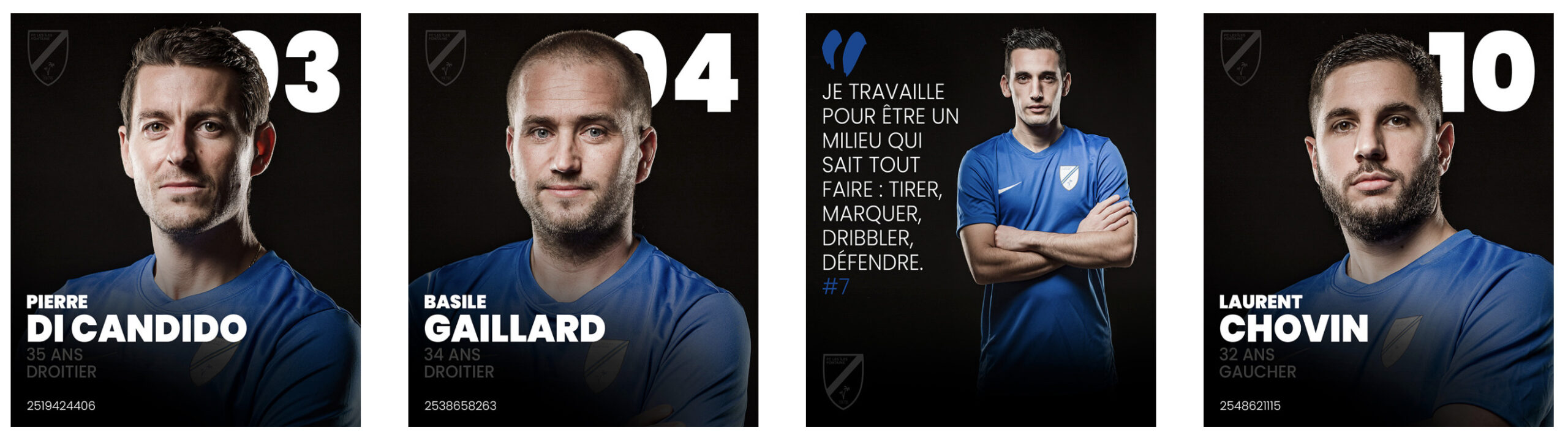 Portraits photo des joueurs d'une équipe de football à Grenoble réalisé par le photographe Christophe Levet